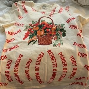 Tory Burch. Small. Cream, Red, Green and Orange.